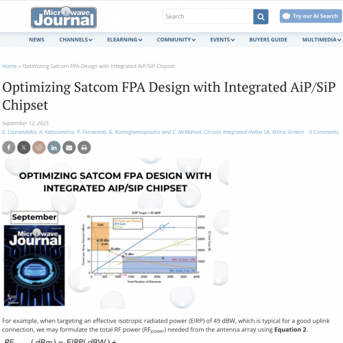 Screenshot of article in Microwave Journal